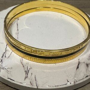 EUC Coach Three Piece Gold Bangle Set